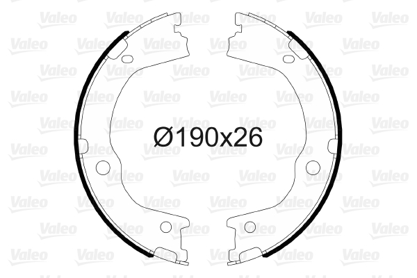 Kit ganasce, freno stazionamento VALEO 564174