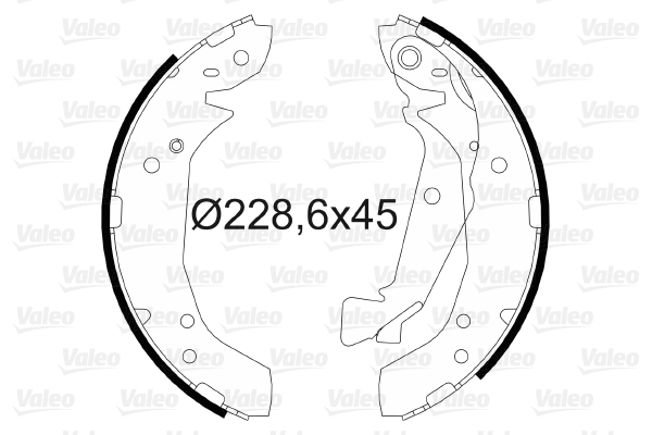 Kit ganasce freno VALEO 564187