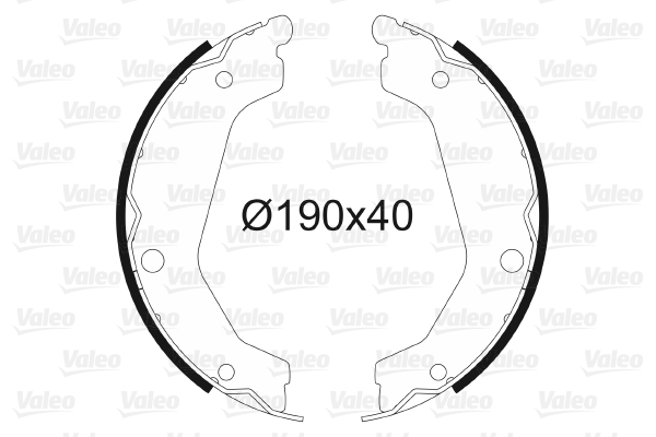 Kit ganasce, freno stazionamento VALEO 564190
