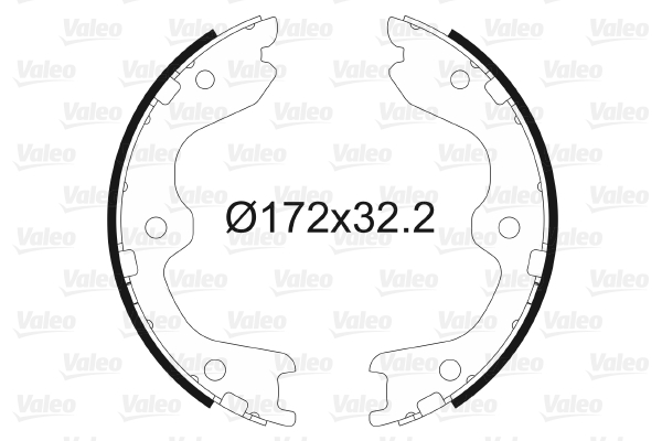 Kit ganasce, freno stazionamento VALEO 564196