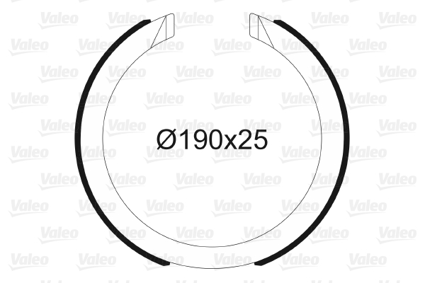 Kit ganasce, freno stazionamento VALEO 564197