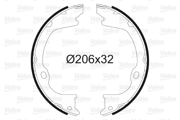 Kit ganasce, freno stazionamento VALEO 564203