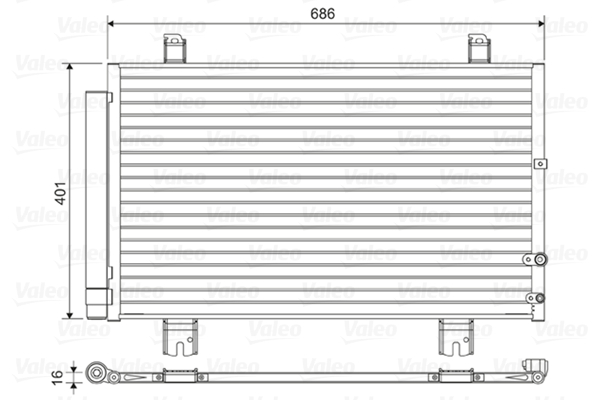Condensatore, climatizzatore VALEO 814460