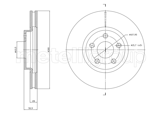 Disco freno CIFAM 800-1834C