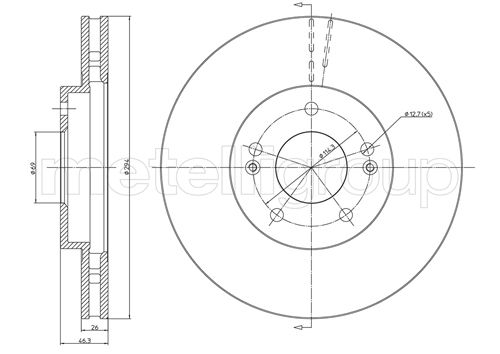 Disco freno CIFAM 800-593C