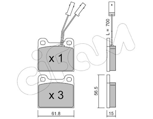 Pastiglie freno CIFAM 822-003-1