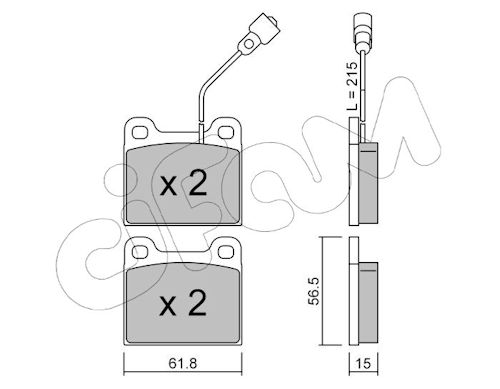 Pastiglie freno CIFAM 822-003-2