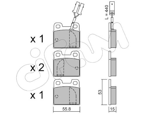 Pastiglie freno CIFAM 822-009-1