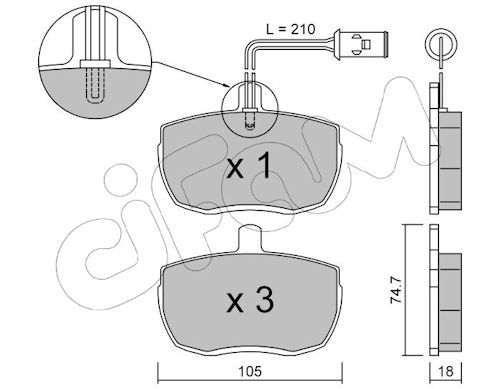 Pastiglie freno CIFAM 822-016-5