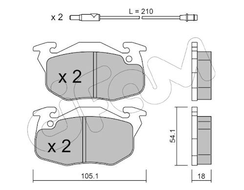 Pastiglie freno CIFAM 822-037-0