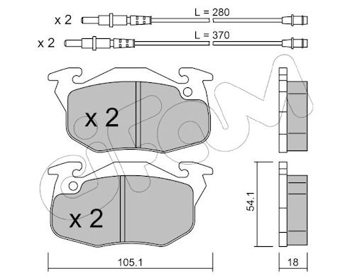 Pastiglie freno CIFAM 822-037-1