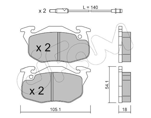 Pastiglie freno CIFAM 822-037-2