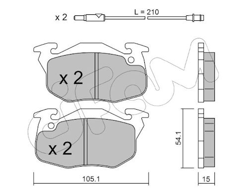 Pastiglie freno CIFAM 822-037-3