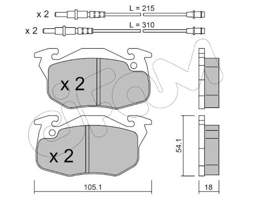 Pastiglie freno CIFAM 822-037-4