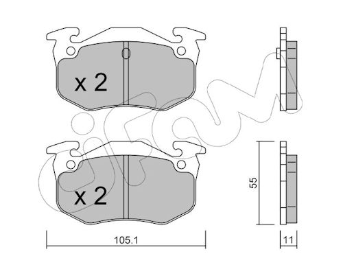 Pastiglie freno CIFAM 822-038-0