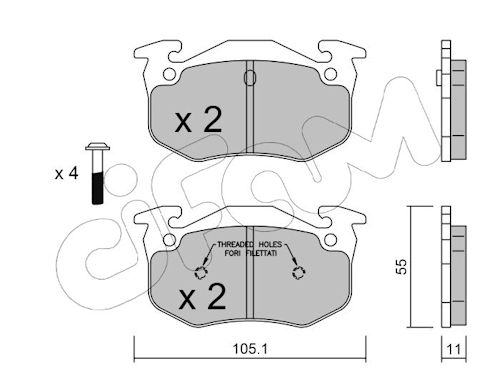 Pastiglie freno CIFAM 822-038-1
