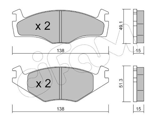 Pastiglie freno CIFAM 822-045-0