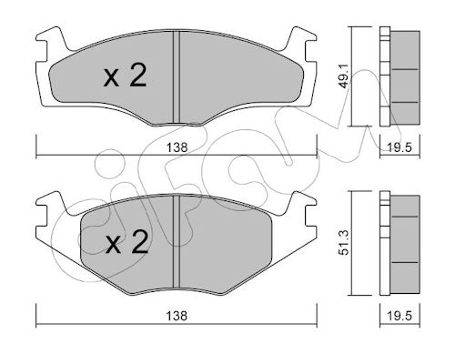 Pastiglie freno CIFAM 822-045-1