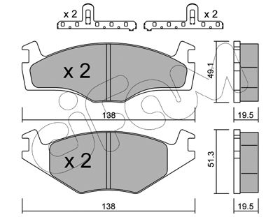 Pastiglie freno CIFAM 822-045-1K