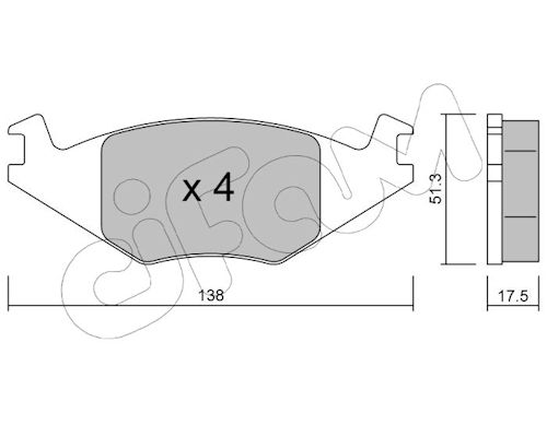 Pastiglie freno CIFAM 822-047-0