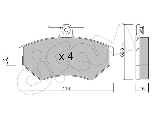Pastiglie freno CIFAM 822-050-0
