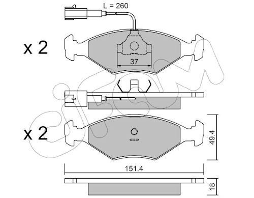 Pastiglie freno CIFAM 822-057-1