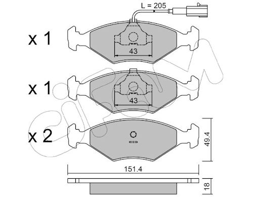Pastiglie freno CIFAM 822-057-4