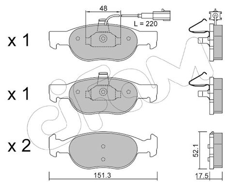 Pastiglie freno CIFAM 822-079-0
