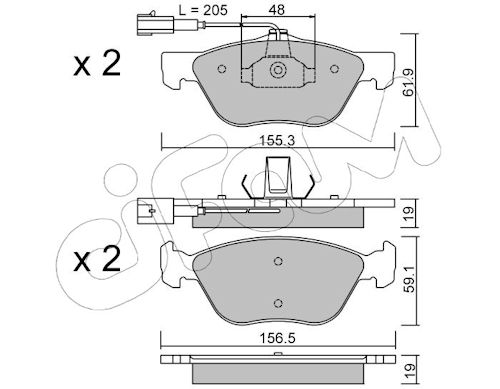 Pastiglie freno CIFAM 822-083-0