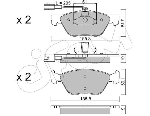 Pastiglie freno CIFAM 822-083-1