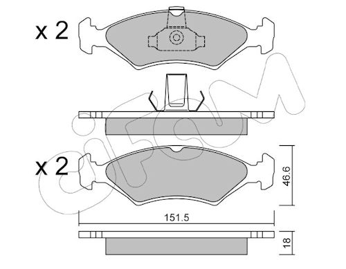 Pastiglie freno CIFAM 822-093-0
