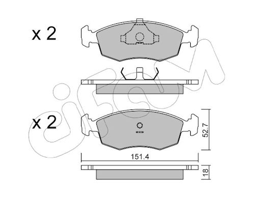 Pastiglie freno CIFAM 822-094-2