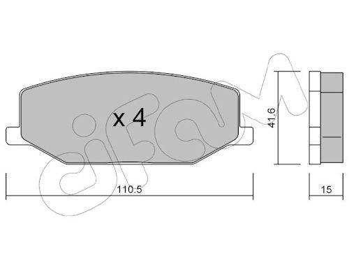 Pastiglie freno CIFAM 822-097-0