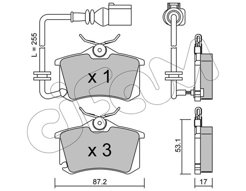 Pastiglie freno CIFAM 822-100-4
