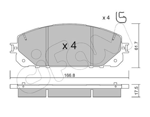 Pastiglie freno CIFAM 822-1000-0