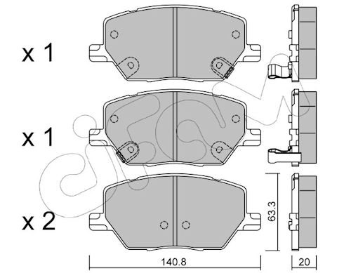 Pastiglie freno CIFAM 822-1001-0