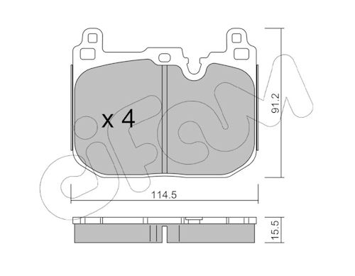 Pastiglie freno CIFAM 822-1015-4