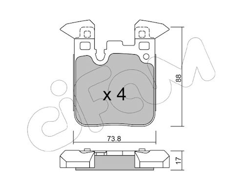 Pastiglie freno CIFAM 822-1016-0