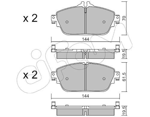 Pastiglie freno CIFAM 822-1017-0