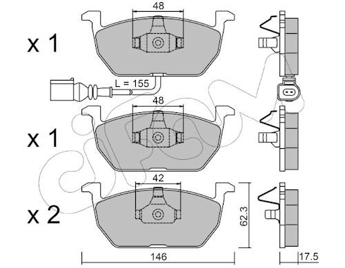 Pastiglie freno CIFAM 822-1028-0