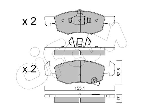 Pastiglie freno CIFAM 822-1034-0