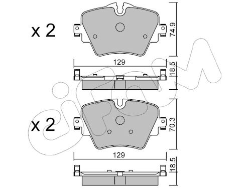 Pastiglie freno CIFAM 822-1037-0