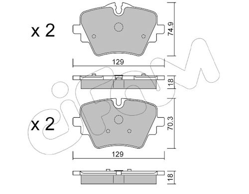 Pastiglie freno CIFAM 822-1037-1