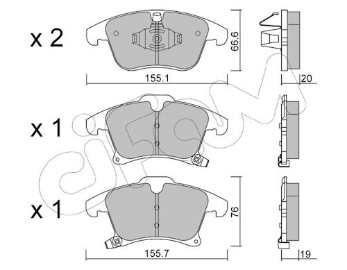 Pastiglie freno CIFAM 822-1039-0