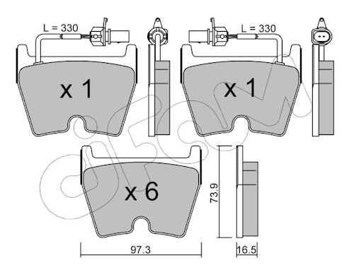Pastiglie freno CIFAM 822-1043-0