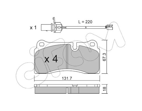 Pastiglie freno CIFAM 822-1044-0