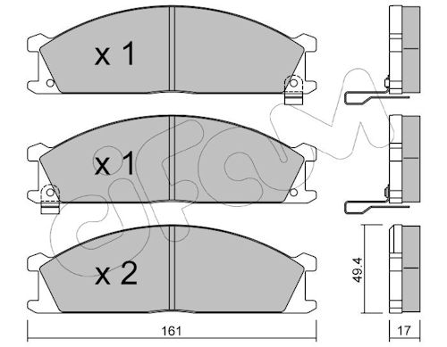 Pastiglie freno CIFAM 822-107-1