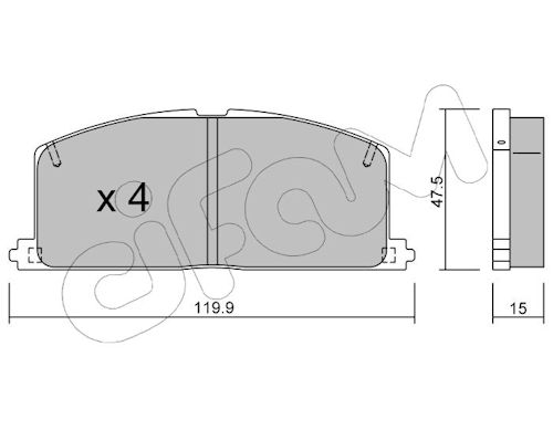 Pastiglie freno CIFAM 822-108-0