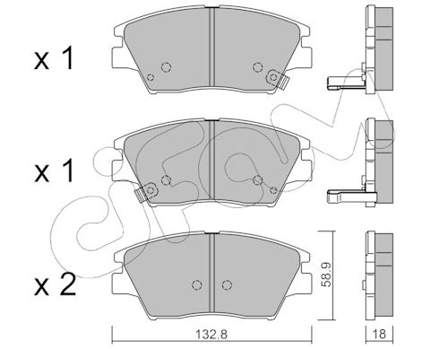 Pastiglie freno CIFAM 822-1098-0
