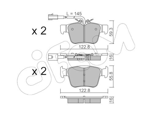 Pastiglie freno CIFAM 822-1101-0